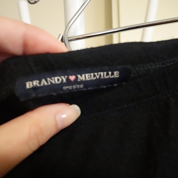 Brandy Melville Black Long Skirt One Size - Picture 2 of 5